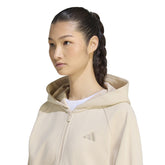 Felpa Donna Adidas Small Logo Beige | NonSoloSport
