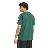 T-Shirt Uomo Adidas Essentials 3 Stripes Verde Bianco | NonSoloSport