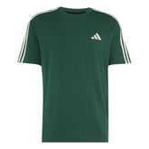 T-Shirt Uomo Adidas Essentials 3 Stripes Verde Bianco | NonSoloSport