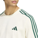 T-Shirt Uomo Adidas Essentials 3 Stripes Bianco Verde | NonSoloSport