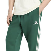 Pantalone Jogger Uomo Adidas Essentials 3 Stripes Verde Bianco | NonSoloSport