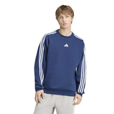Felpa Uomo Adidas Essentials Blu Scuro Bianco | NonSoloSport