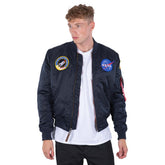 Alpha Industries Giacca Bomber Nasa Ma-1 Uomo Blu | NonSoloSport