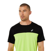 Asics T-Shirt Race SS Top Uomo Nero Verde | NonSoloSport