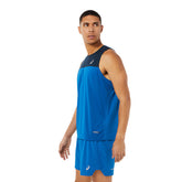 Asics T-Shirt Race Singlet Uomo Nero Blu | NonSoloSport