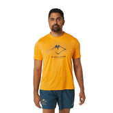 Asics T-Shirt Fujitrail Logo SS Uomo Giallo | NonSoloSport