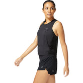 Asics Canotta Smsb Run Tank Donna Nero Grigio | NonSoloSport