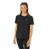 Asics T-Shirt Road SS Donna Nero | NonSoloSport