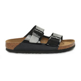 Ciabatta Donna Birkenstock Arizona Birko-Flor Patent Nero | NonSoloSport