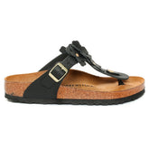 Ciabatta Donna Birkenstock Gizeh Flower Embellishment Nero | NonSoloSport