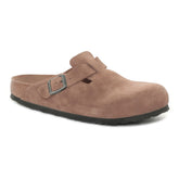 Ciabatta Birkenstock Boston Plantare Morbido Pelle Scamosciata Marrone | NonSoloSport