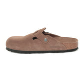 Ciabatta Birkenstock Boston Plantare Morbido Pelle Scamosciata Marrone | NonSoloSport