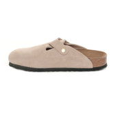 Ciabatta Donna Birkenstock Boston Suede Beige | NonSoloSport
