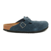 Ciabatta Birkenstock Boston Pelle Scamosciata Blu | NonSoloSport