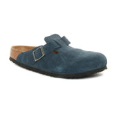 Ciabatta Birkenstock Boston Pelle Scamosciata Blu | NonSoloSport