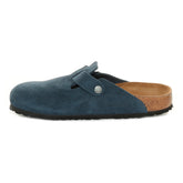 Ciabatta Birkenstock Boston Pelle Scamosciata Blu | NonSoloSport