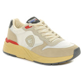 Sneakers Uomo Blauer Ray02 Mesh Bianco Beige | NonSoloSport