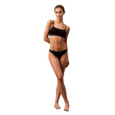 Bra Donna Calvin Klein Tonal Logo Nero | NonSoloSport
