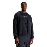 Felpa Uomo Calvin Klein Full Zip Cappuccio Nero | NonSoloSport
