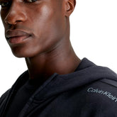 Felpa Uomo Calvin Klein Full Zip Cappuccio Nero | NonSoloSport
