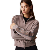 Giacca Donna Calvin Klein Full Zip Tortora | NonSoloSport