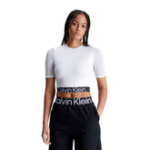 Calvin Klein T-Shirt Crop Donna Bianco | NonSoloSport