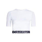 Calvin Klein T-Shirt Crop Donna Bianco | NonSoloSport