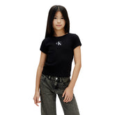 T-Shirt Ragazzo Calvin Klein Monologo Nero | NonSoloSport