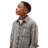 Camicia Ragazzo Calvin Klein Denim Stone Grigio | NonSoloSport