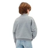 Felpa Ragazzo Calvin Klein Monogram Flock Grigio | NonSoloSport