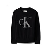 Maglione Ragazzo Calvin Klein Monogram Regular Nero | NonSoloSport