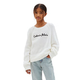 Maglione Ragazzo Calvin Klein Interest Bianco Nero | NonSoloSport