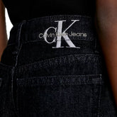 Pantalone Donna Calvin Klein Denim Nero Wide Leg Nero | NonSoloSport