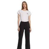 Calvin Klein Pantalone Wide Badge Donna Nero | NonSoloSport