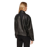 Calvin Klein Giubbino Biker Over Donna Nero | NonSoloSport