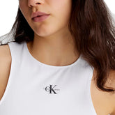 Calvin Klein Canotta Racer Micro Donna Bianco | NonSoloSport