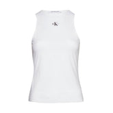 Calvin Klein Canotta Racer Micro Donna Bianco | NonSoloSport