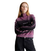 Felpa Donna Calvin Klein Fleece Tie&Dyed Rosa Nero | NonSoloSport