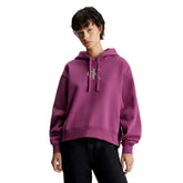 Felpa Donna Calvin Klein Fleece Cappuccio Logo Gradient Viola | NonSoloSport