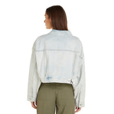 Giacca Donna Calvin Klein Crop Over Azzurro | NonSoloSport