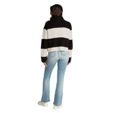 Maglione Donna Calvin Klein Righe Bianco Nero | NonSoloSport