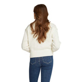 Maglione Donna Calvin Klein Monogramma Avorio | NonSoloSport