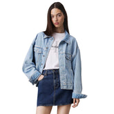 Giacca Jeans Donna Calvin Klein Crop Blu | NonSoloSport