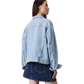 Giacca Jeans Donna Calvin Klein Crop Blu | NonSoloSport