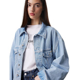 Giacca Jeans Donna Calvin Klein Crop Blu | NonSoloSport