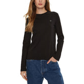 T-Shirt Manica Lunga Donna Calvin Klein Micrologo Nero | NonSoloSport