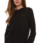 T-Shirt Manica Lunga Donna Calvin Klein Micrologo Nero | NonSoloSport
