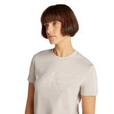 T-Shirt Donna Calvin Klein Monologo Grigio | NonSoloSport