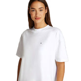 T-Shirt Donna Calvin Klein Logo Retro Bianco | NonSoloSport