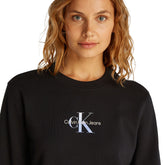 Felpa Donna Calvin Klein Monogram Nero | NonSoloSport